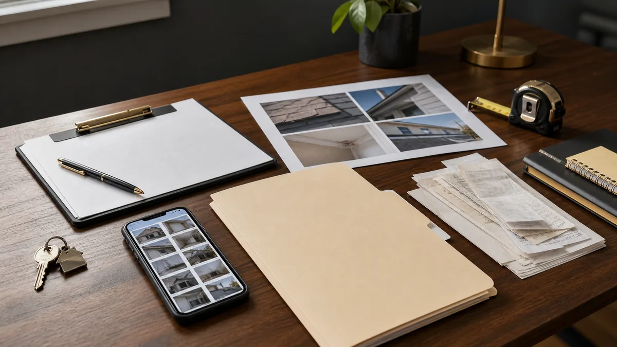 Organized Florida property claim photographs showing room context and damage detail